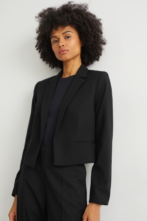 Bundy C&A Blazer- Regular Fit With Recycled Polyester Damske Čierne | 4270ILUAX