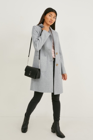 Bundy C&A Coat Damske Svetlo Siva | 8764UTNKY