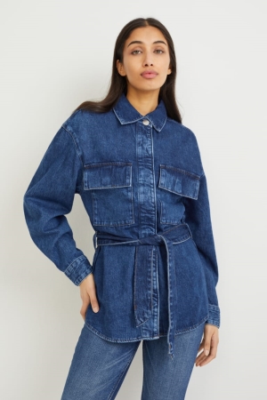 Bundy C&A Denim Damske Modre | 0371LEOIA