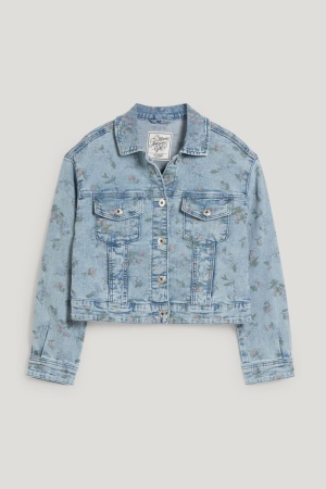 Bundy C&A Denim Floral Dievcenske Modre Svetlo Modre | 1459ISQVC