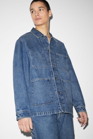 Bundy C&A Denim Panske Modre Svetlo Modre | 7093PBFVY