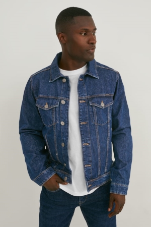 Bundy C&A Denim Panske Modre Tmavo Modre | 4783FPVZI