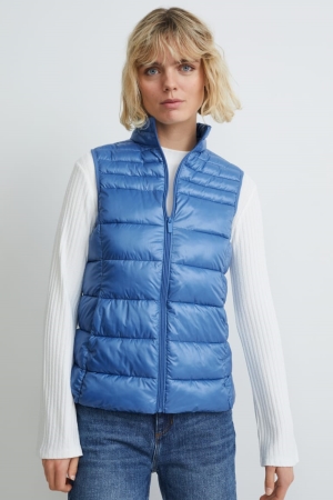 Bundy C&A Prešívané Gilet Damske Modre | 2041NGVRK