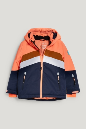 Bundy C&A Ski With Hood Recycled Dievcenske Biele Oranžové | 5417XJEAC