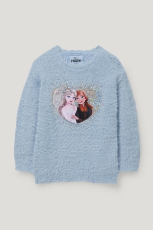 Jumpers C&A Frozen Shiny Dievcenske Svetlo Modre | 5803PXYDW