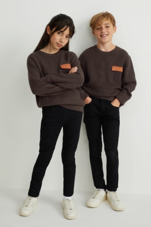 Jumpers C&A Genderneutral Recycled Dievcenske Tmavo Hnede | 2564NZLTX