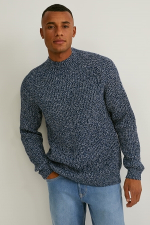 Jumpers C&A Panske Tmavo Modre Biele | 9846NFRQE