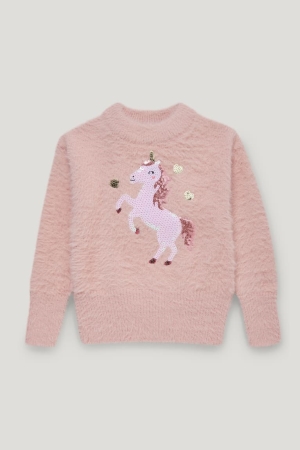 Jumpers C&A Unicorn Shiny Dievcenske Ruzove | 5196XCQJD