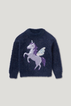 Jumpers C&A Unicorn Shiny Dievcenske Tmavo Modre | 2319TWUAR