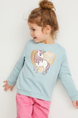 Mikiny C&A Unicorn Dievcenske Svetlo Modre | 6938QIZHP