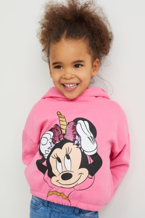 Mikiny S Kapucňou C&A Minnie Mouse Dievcenske Ruzove | 5807PZIWM