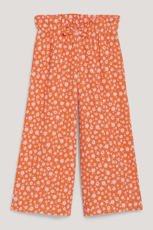 Nohavice C&A Cloth Floral Dievcenske Oranžové | 7415SZPTW