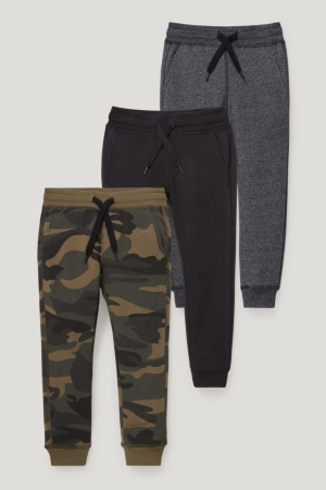 Nohavice C&A Multipack Of 3 Joggers Chlapcenske Camouflage | 1509WTXCL