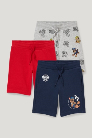 Nohavice C&A Multipack Of 3 Paw Patrol Sweat Bermuda Chlapcenske Svetlo Siva | 7536SBLZH