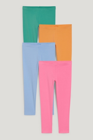 Nohavice C&A Multipack Of 4 Leggings Dievcenske Ruzove | 5867ZLBJR