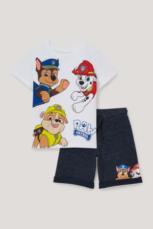 Nohavice C&A Paw Patrol Set Sleeve And Sweat 2 Piece Chlapcenske Biele | 2148KWTEM