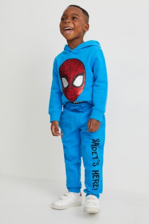 Nohavice C&A Spider-man Joggers Chlapcenske Modre | 4802BLSMA