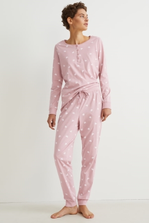 Nočná Bielizeň C&A Pyjamas Patterned Damske Ruzove | 5218MTLBX