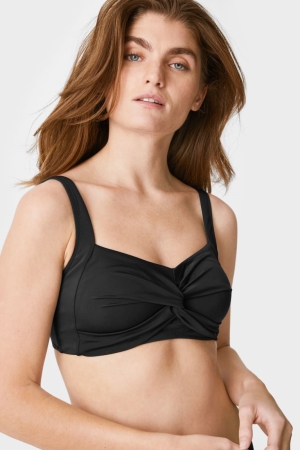 Plavky C&A Non-wired Mastectomy Bikiny Damske Čierne | 4867VKFJS