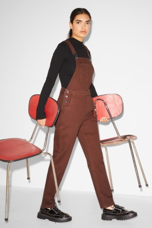 Saty C&A Clockhouse Dungarees Damske Hnede | 0286MSWCZ