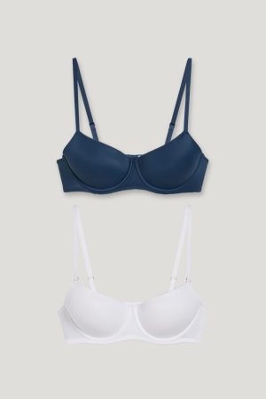 Spodne Pradlo C&A Multipack Of 2 Underwire Bra Full Coverage Polstrované Damske Biele | 4795JOUYS