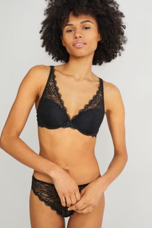 Spodne Pradlo C&A Underwire Bra Demi Polstrované Damske Čierne | 6470LIEVQ