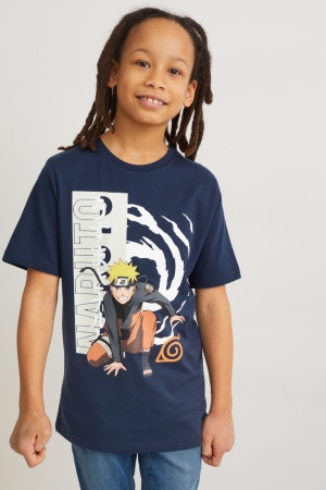 Tricko C&A Naruto Sleeve Chlapcenske Tmavo Modre | 9042UBDSO