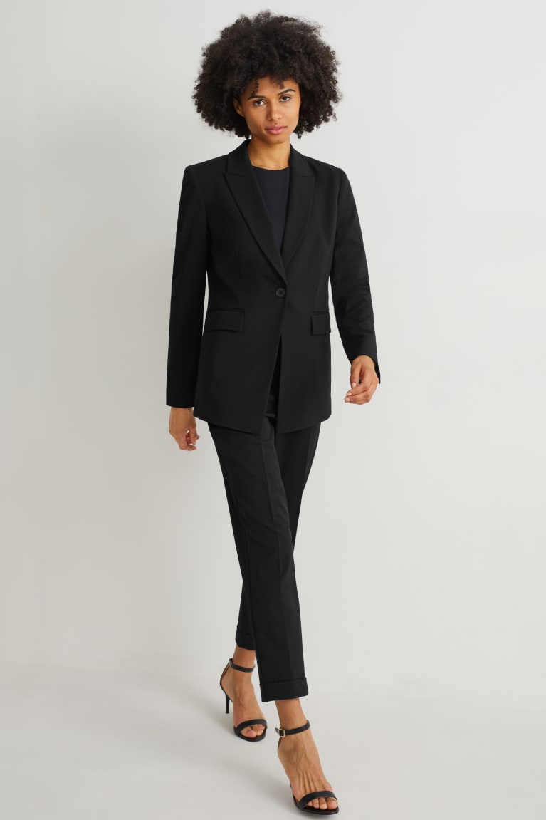 Blejzre C&A Business Blazer- Regular Fit 4 Way Stretch Damske Čierne | 7864NTFPK