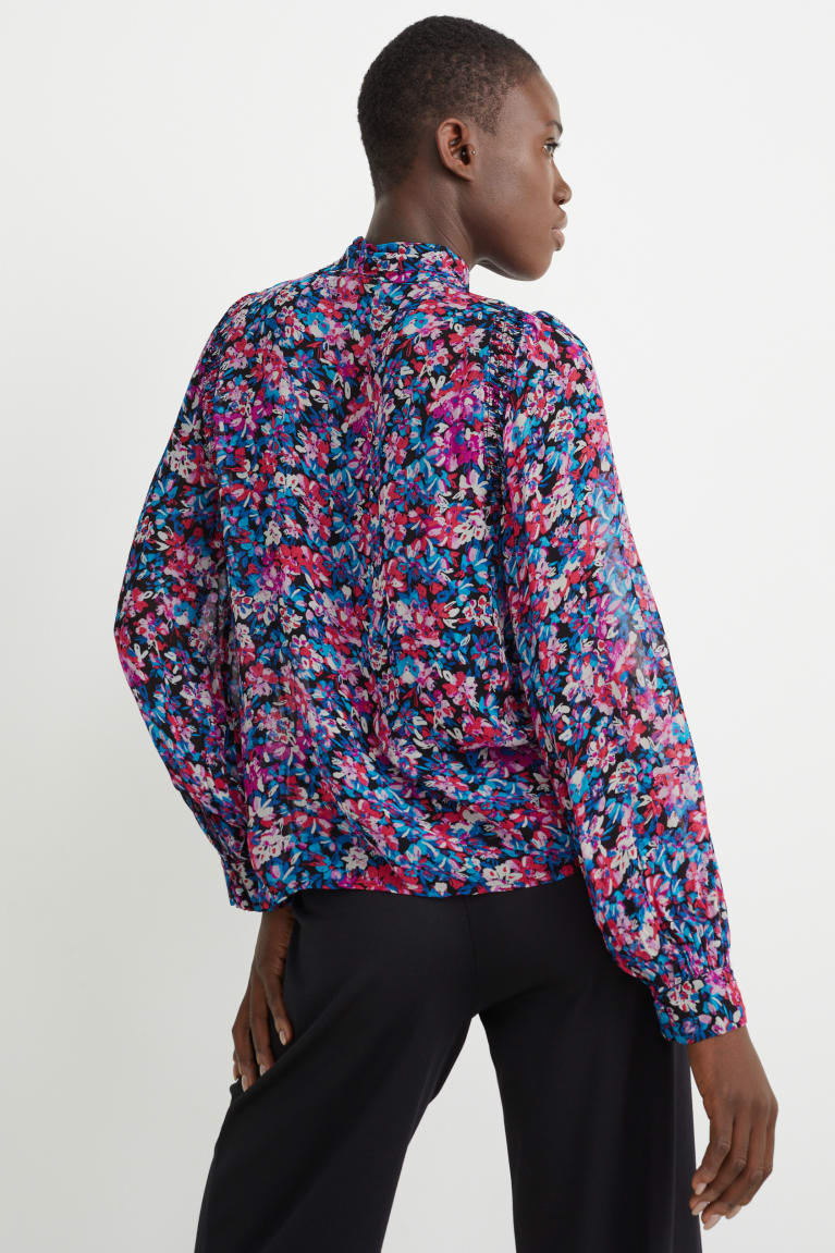 Blúzky C&A Chiffon Floral Damske Multicolour Printed | 8970IAOQV