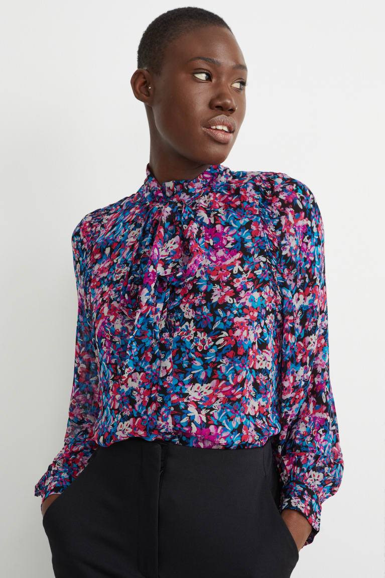 Blúzky C&A Chiffon Floral Damske Multicolour Printed | 8970IAOQV