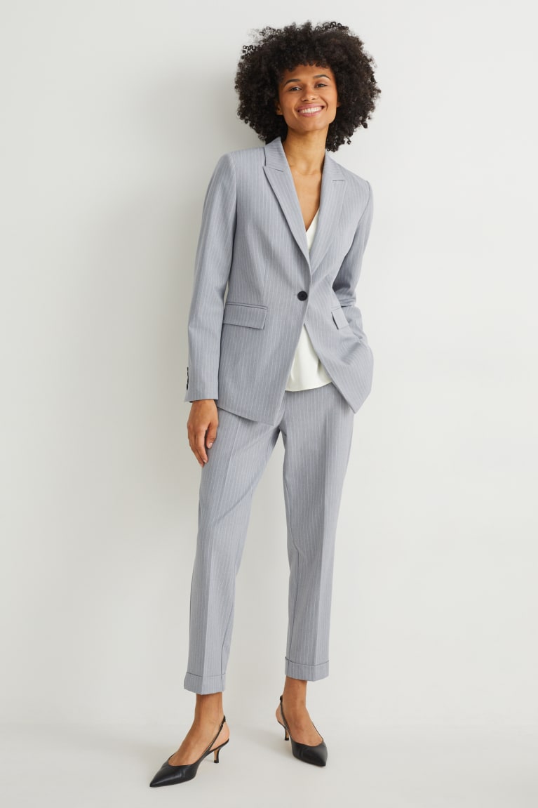 Bundy C&A Business Blazer- Regular Fit 4 Way Stretch Damske Svetlo Siva | 2891WGKLI