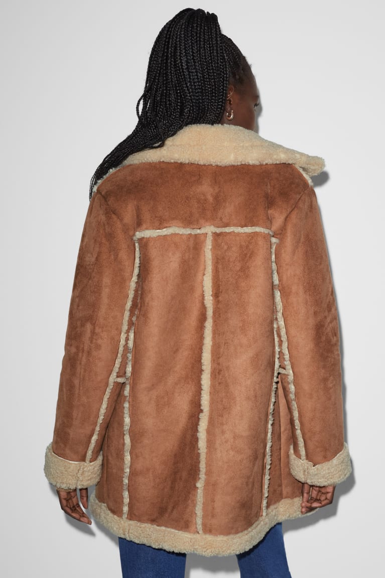 Bundy C&A Clockhouse Shearling Faux Semisove Damske Havanna | 2809EUCJD