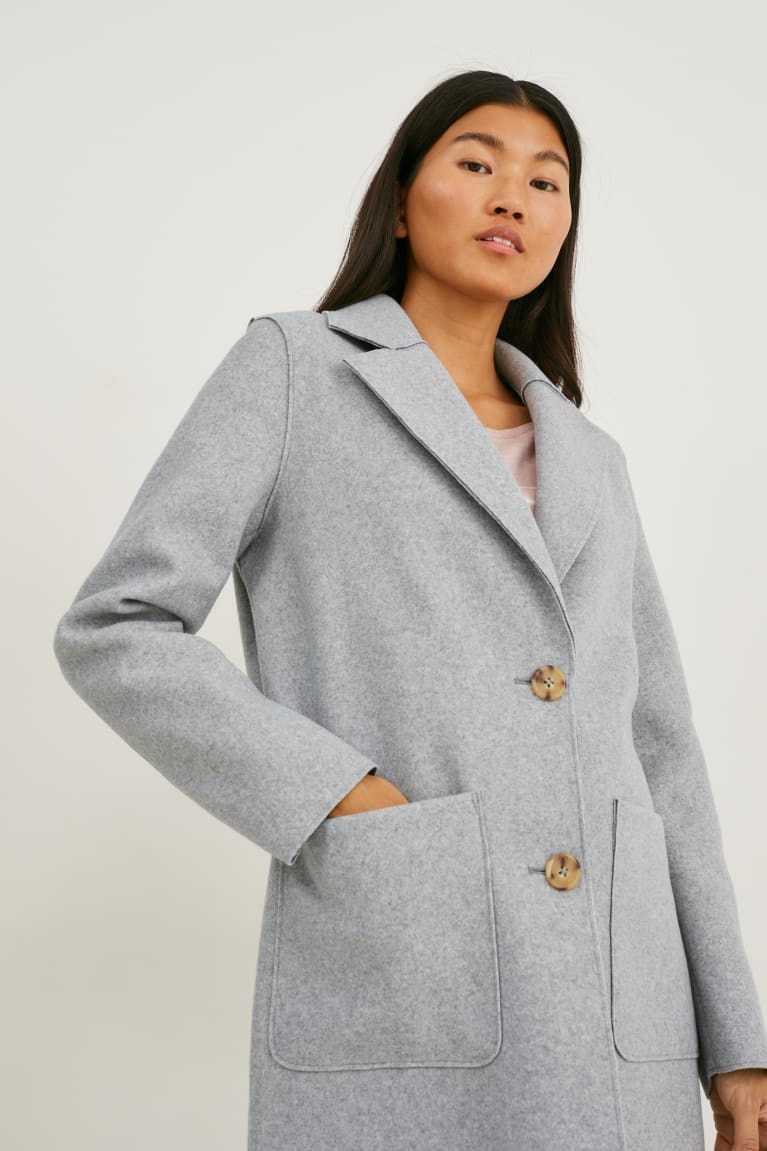 Bundy C&A Coat Damske Svetlo Siva | 5804KLJHU