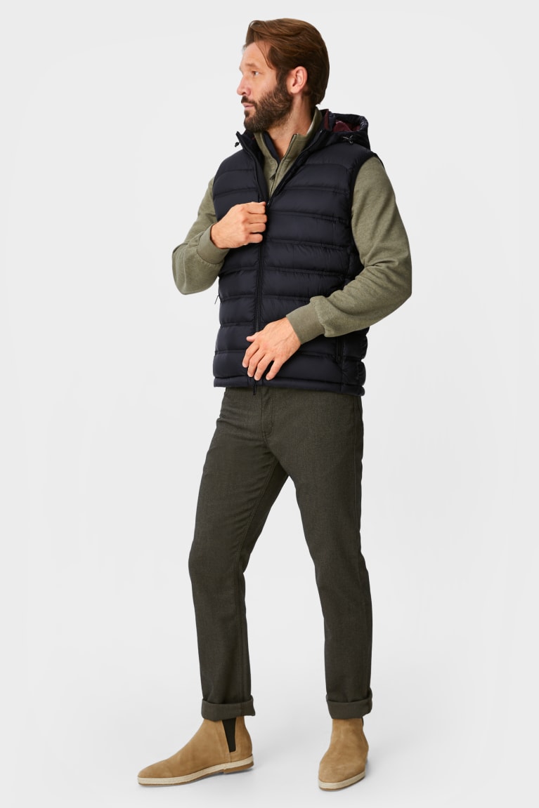 Bundy C&A Down Gilet With Hood Rds-certified Panske Čierne | 9174OTBYF