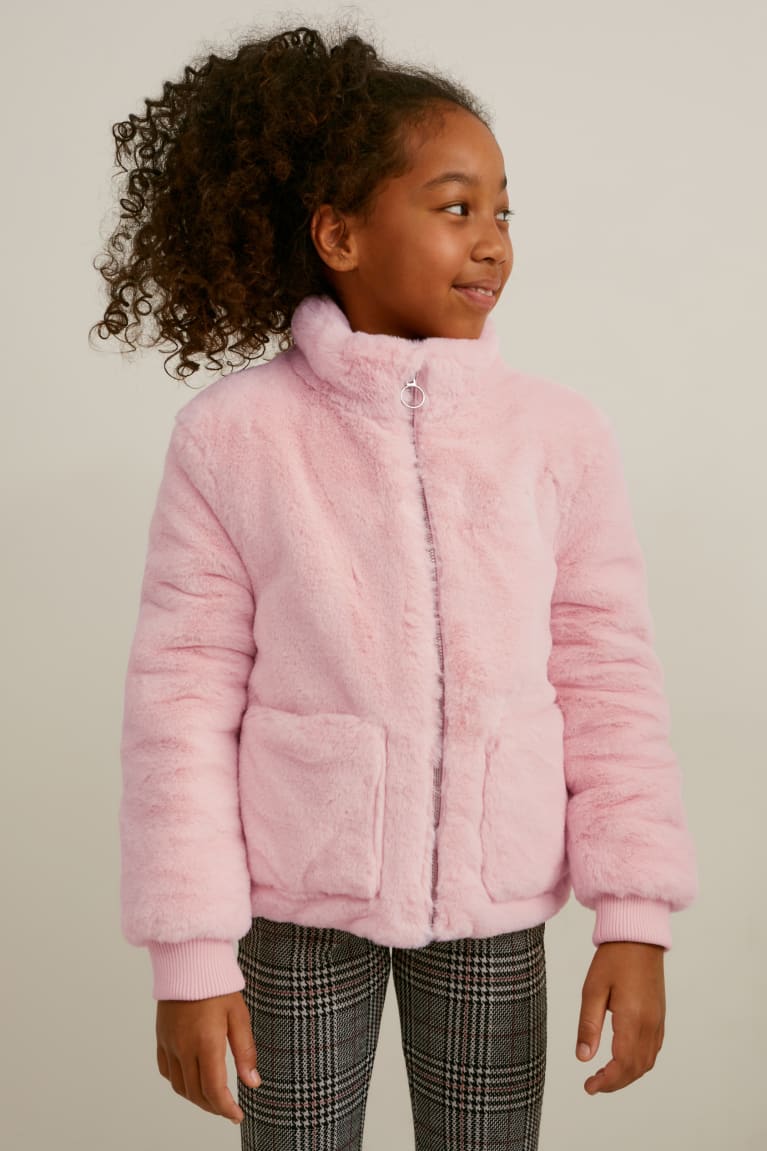 Bundy C&A Faux Fur Dievcenske Ruzove | 7324CNPQS