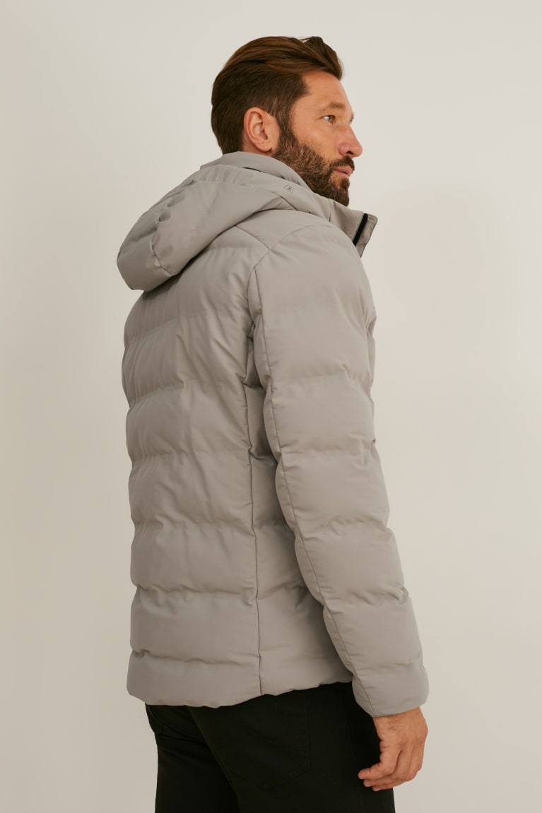 Bundy C&A Outdoorove With Hood Recycled Panske Siva Hnede | 1680XZLYH