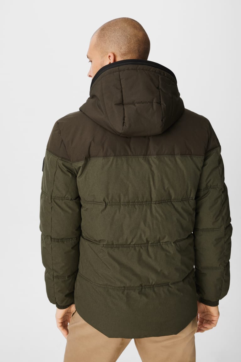 Bundy C&A Outdoorove With Hood Recycled Panske Tmavo Zelene | 6240IQRNU