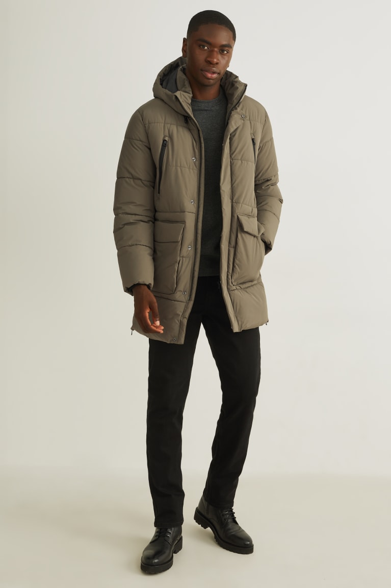 Bundy C&A Parka With Hood Panske Tmavo Zelene | 8675IJKTE