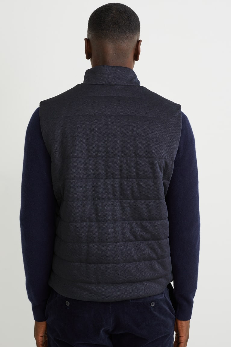 Bundy C&A Prešívané Gilet Panske Tmavo Modre | 4058RCGTN