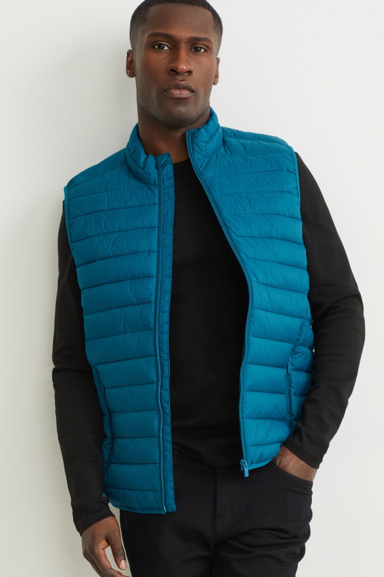 Bundy C&A Prešívané Gilet Recycled Panske Modre | 8063CLUTD