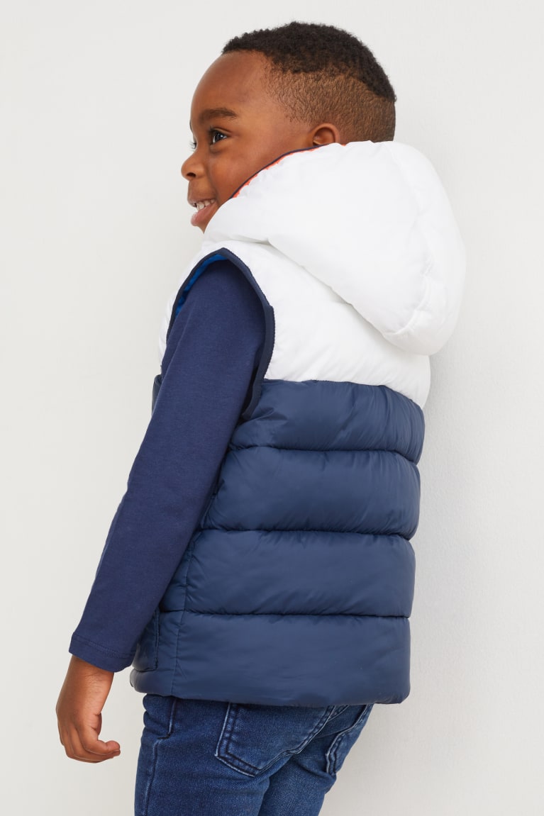 Bundy C&A Prešívané Gilet With Hood Recycled Dievcenske Tmavo Modre | 0967SIAFG