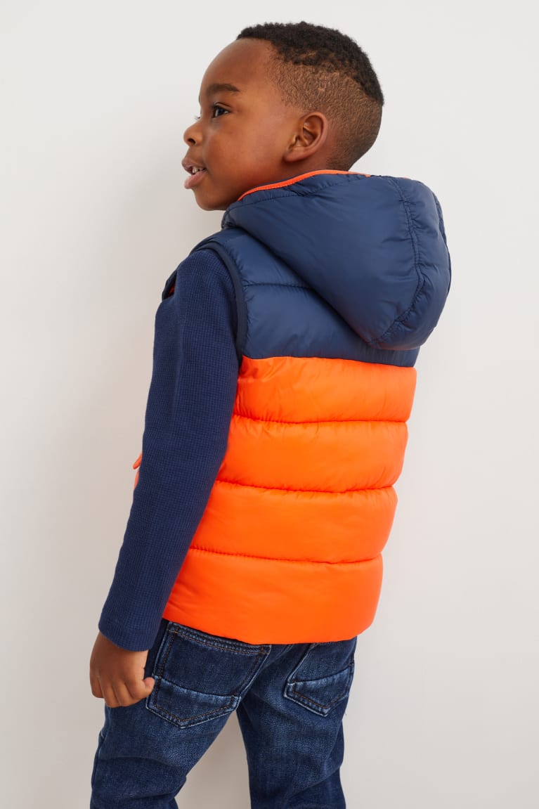 Bundy C&A Prešívané Gilet With Hood Recycled Dievcenske Oranžové | 6195BIAHD