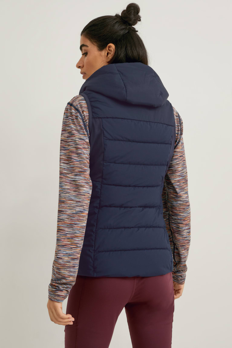 Bundy C&A Prešívané Gilet With Hood Thermolite® Ecomade Damske Tmavo Modre | 5670QXDNW