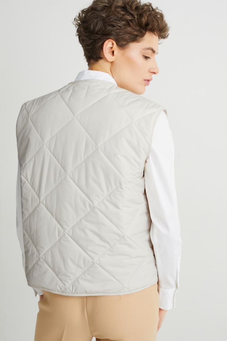 Bundy C&A Prešívané Gilet With Recycled Polyester Damske Biele | 8361GLDKZ