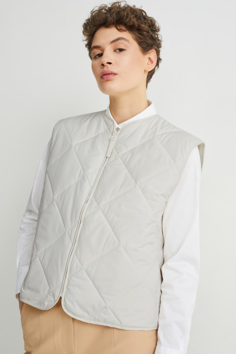 Bundy C&A Prešívané Gilet With Recycled Polyester Damske Biele | 8361GLDKZ