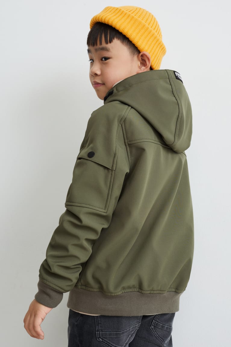 Bundy C&A Softshell With Hood Dievcenske Tmavo Zelene | 2957ABHVS