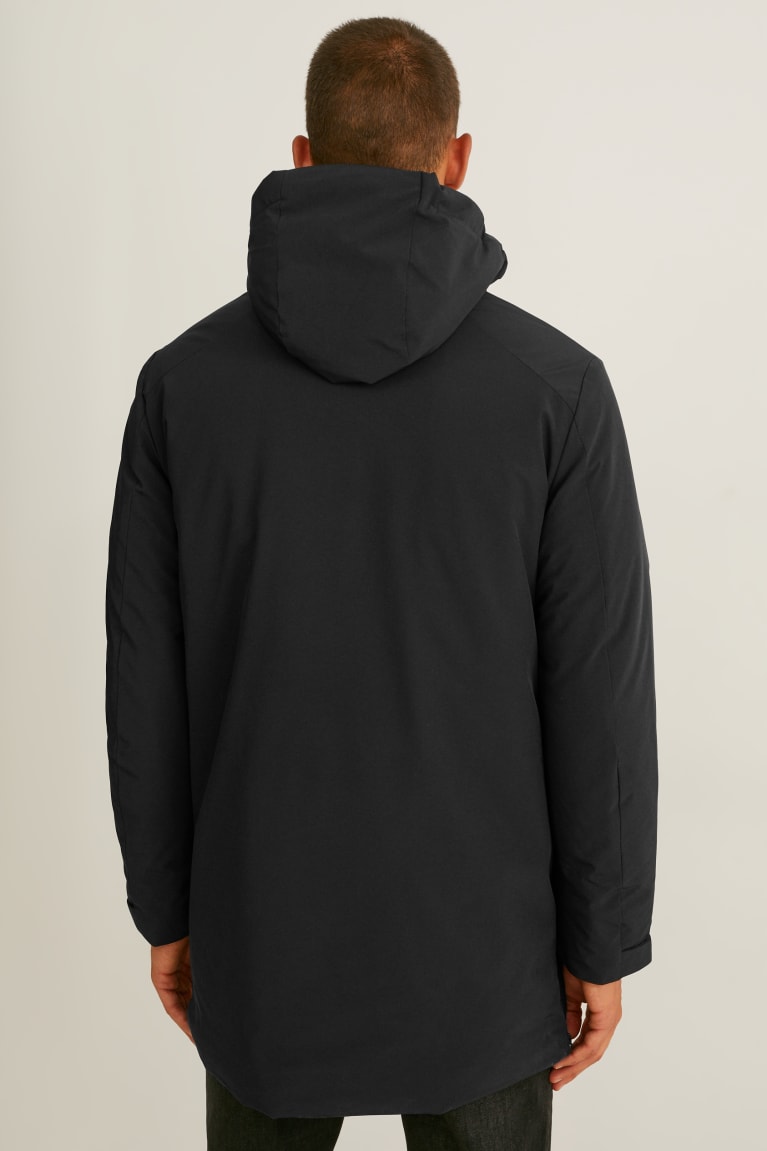 Bundy C&A Technical Parka With Hood Recycled Panske Čierne | 2856UCBDV