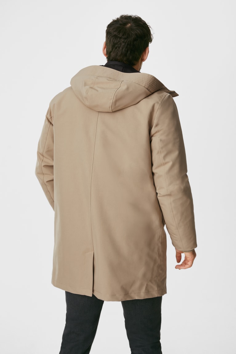 Bundy C&A Technical Parka With Hood Recycled Panske Béžové | 3405ZTNJV