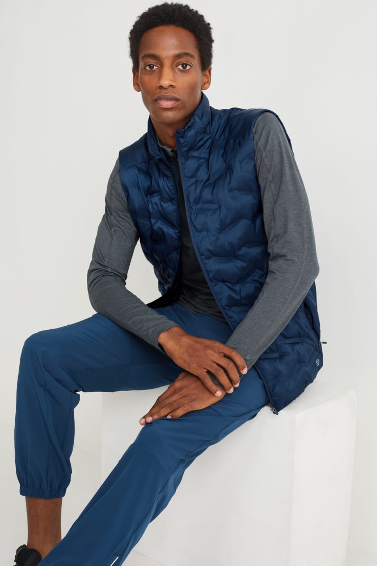 Bundy C&A Technical Prešívané Gilet Recycled Panske Tmavo Modre | 2359RCAOH