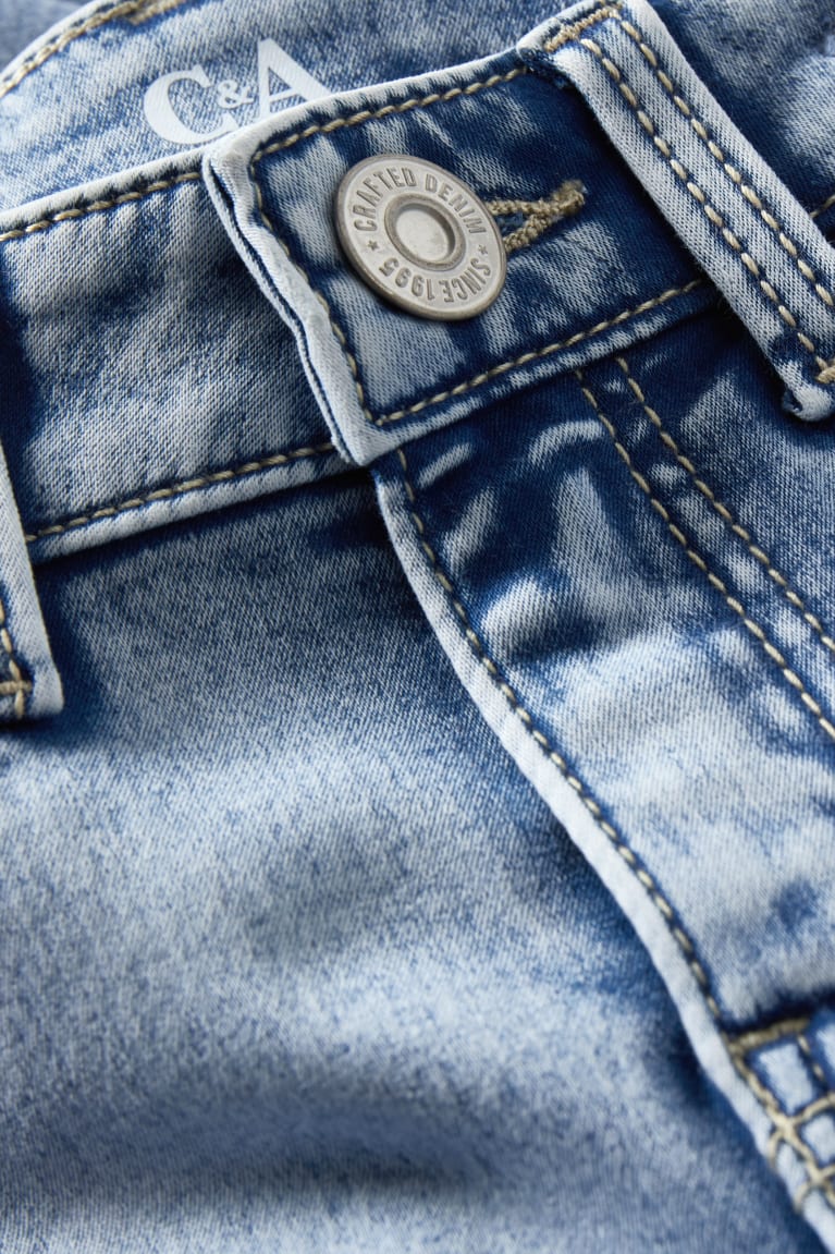 Džínsy C&A Denim Bermuda Dievcenske Modre Svetlo Modre | 4172TPHEY